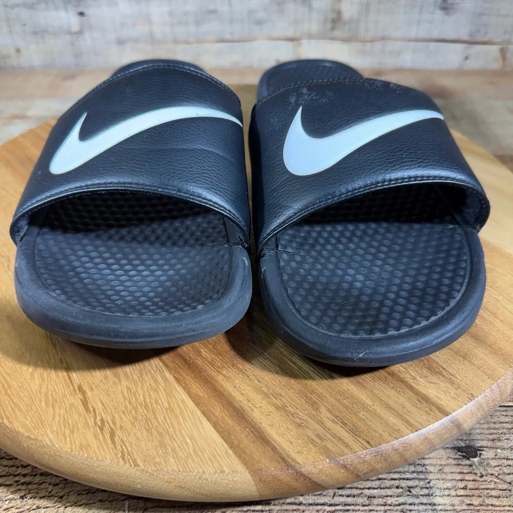 Nike Slides Men 14 Black Sandals Benassi JDI 312618-011 Swoosh Athletic Casual